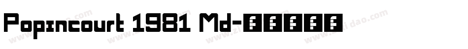 Popincourt 1981 Md字体转换